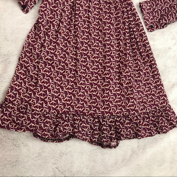 Burgundy button up flowy dress - Picture 7 of 10
